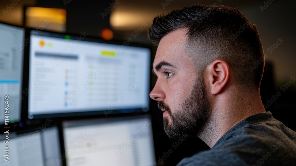 Customer service representative providing expert assistance in a modern office setting Customer service representative providing expert assistance in a modern office setting