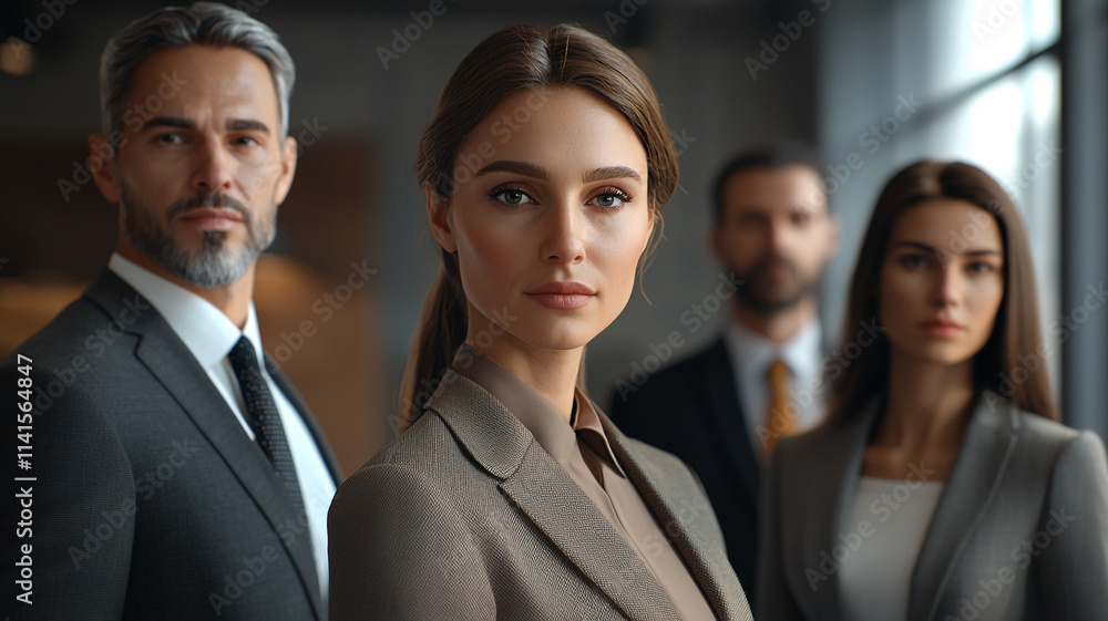 Confident Business Team Portrait Women and Men Leaders Confident Business Team Portrait Women and Men Leaders