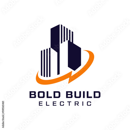 Building logo and lightning light