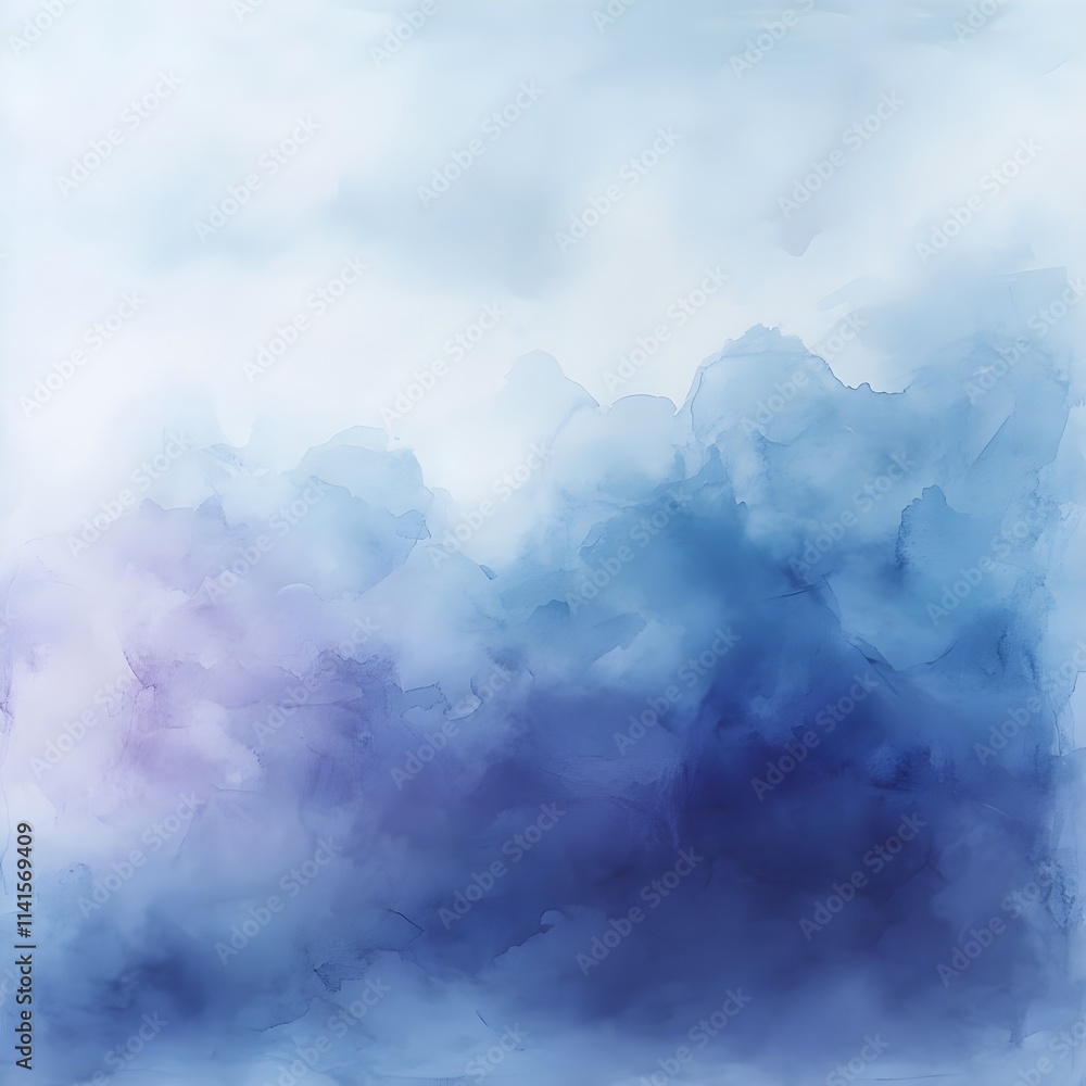 A watercolor wash in soft sky blue and lavender, fading into white for a dreamy and artistic look. A watercolor wash in soft sky blue and lavender, fading into white for a dreamy and artistic look.