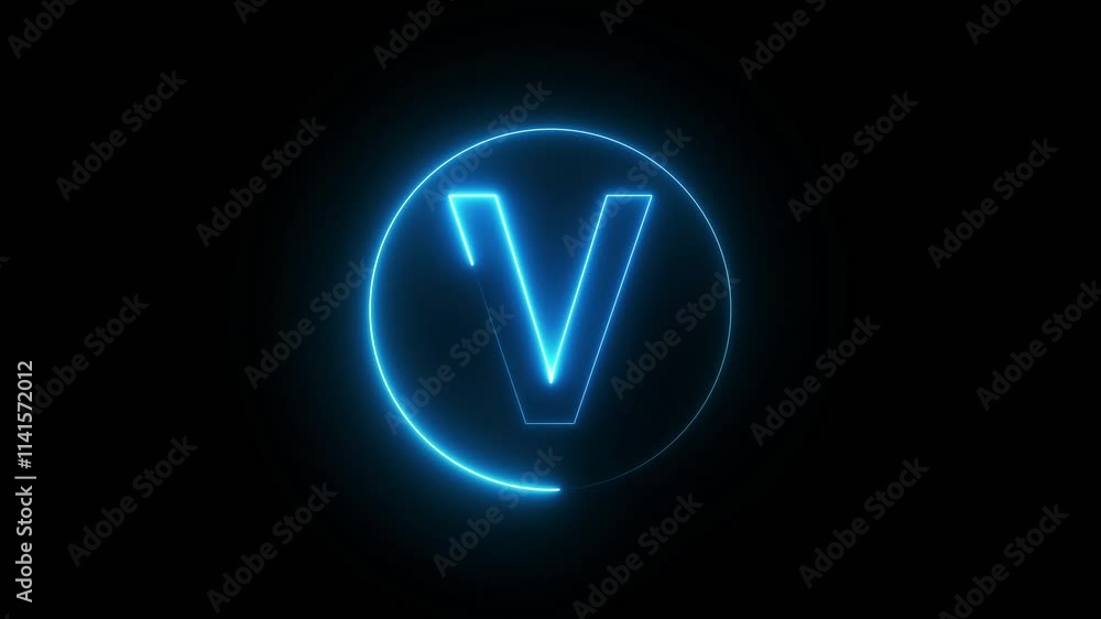 Glowing Neon Font. Glowing Neon Font.