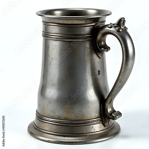 Wallpaper Mural Traditional Pewter Tankard with Decorative Handle and Aged Patina
 Torontodigital.ca