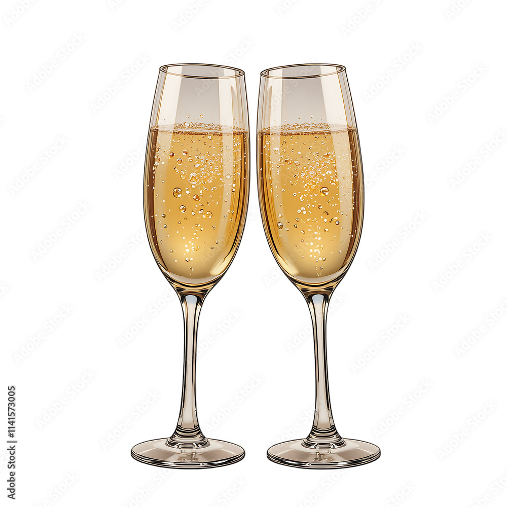 Two Champagne Flutes Two Champagne Flutes