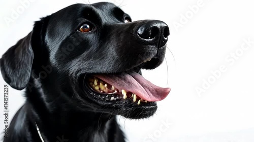 Wallpaper Mural Dog barking with excitement, isolated on a white background Torontodigital.ca