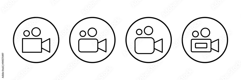 Video camera icon vector isolated on white background. Video camera vector icon. Camera Icons. Movie Sign. Cinema Video camera icon vector isolated on white background. Video camera vector icon. Camera Icons. Movie Sign. Cinema