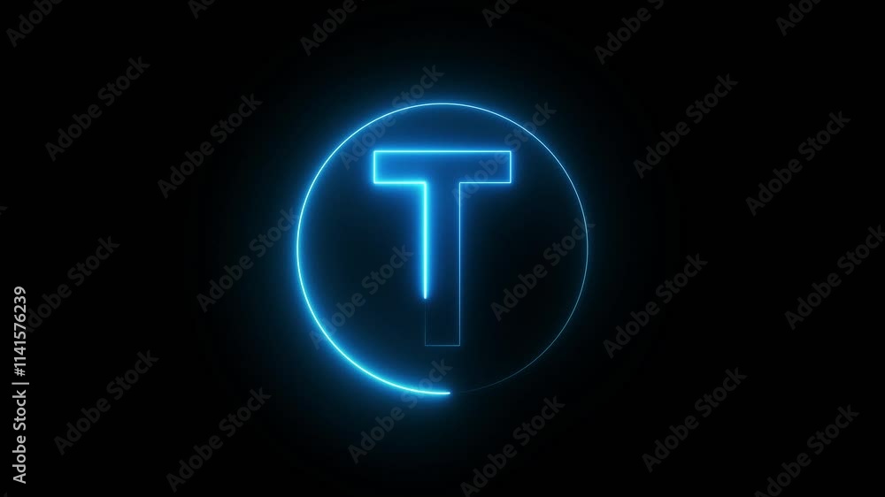 Glowing Neon Font. Glowing Neon Font.