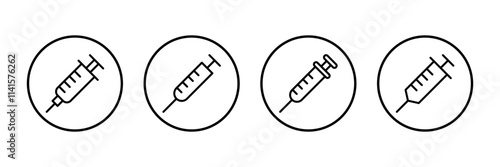 Syringe icon vector isolated on white background. injection icon