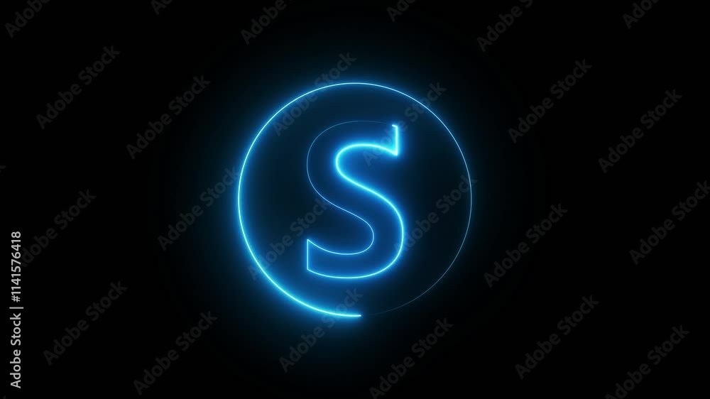 Glowing Neon Font. Glowing Neon Font.