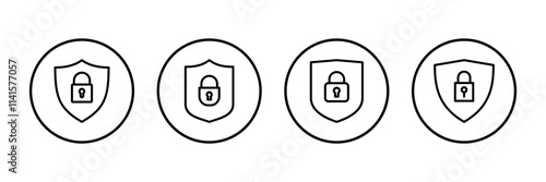 Security icon vector isolated on white background. protection icon. privacy. vpn