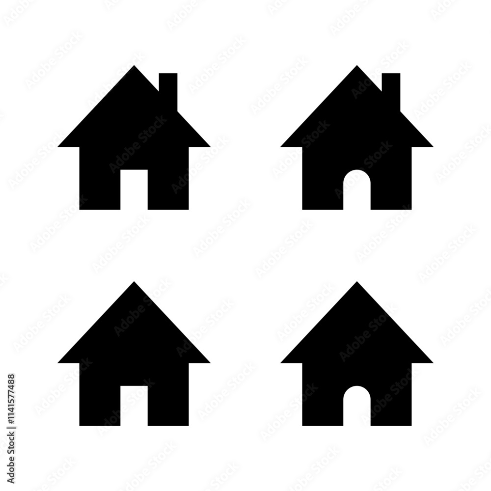 House, home icon set in generic style. Homepage sign symbol House, home icon set in generic style. Homepage sign symbol