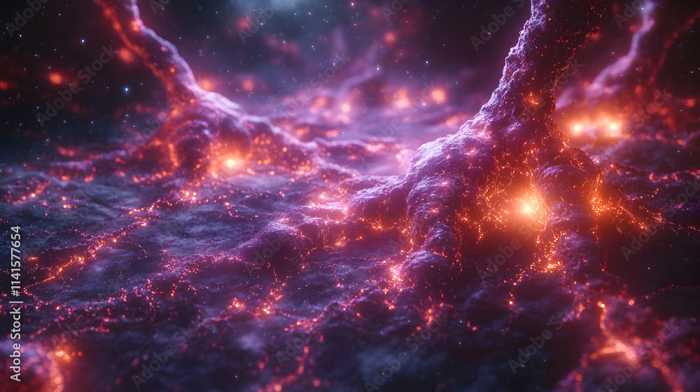Glowing Volcanic 3D Render Abstract Background Glowing Volcanic 3D Render Abstract Background