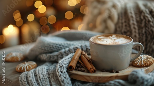 a cozy morning moment with a freshly brewed cup of coffee and a sweet treat to match