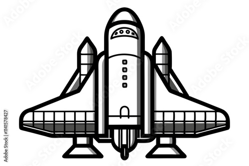 Space Shuttle  Detailed Wings and Boosters in Focus