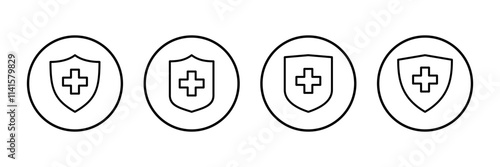 Health insurance icon vector isolated on white background. Insurance health document icon