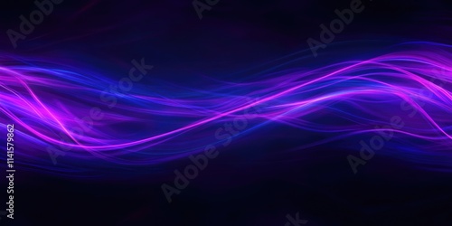 Wallpaper Mural Purple Blue Light Wave Torontodigital.ca