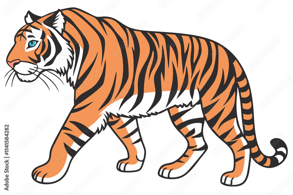 Obraz premium Beautiful animal tiger illustration