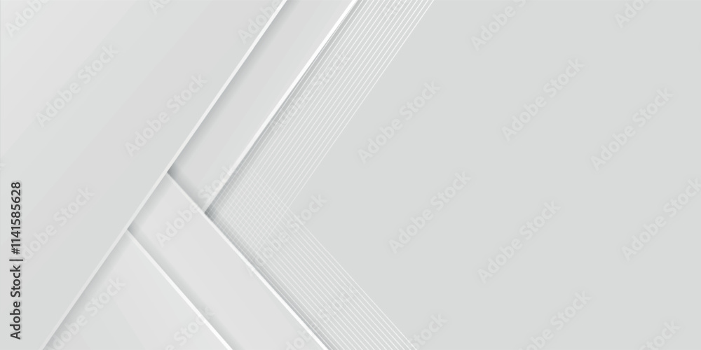 Panoramic geometric shapes on abstract white background Panoramic geometric shapes on abstract white background