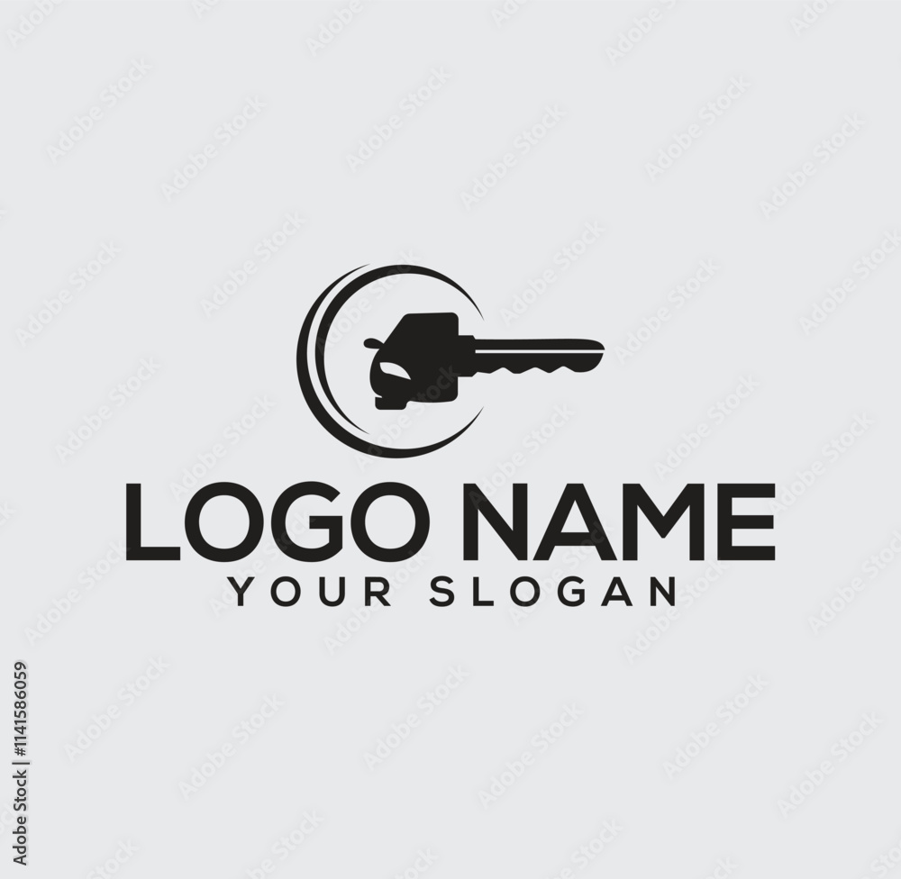 Car key logo design vector illustration. Car key logo design vector illustration.