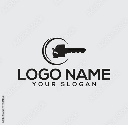 Car key logo design vector illustration.