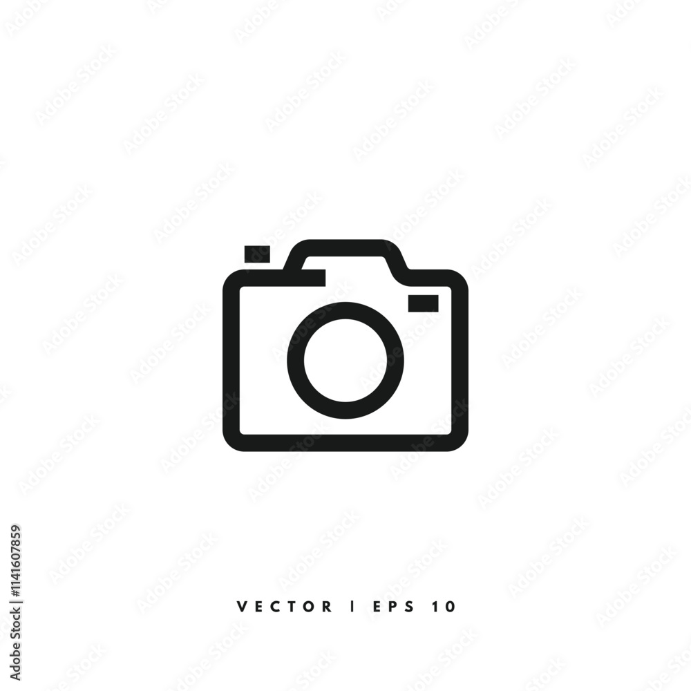 Simple Camera icon. Editable Stroke Simple Camera icon. Editable Stroke