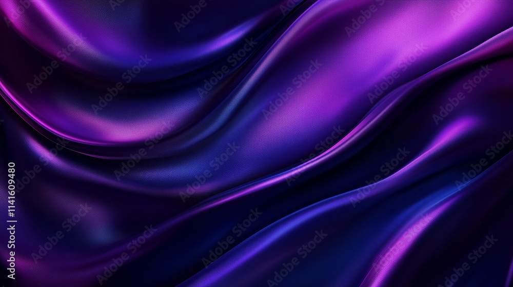Obraz premium Elegant Deep Blue and Purple Gradient Background with a High-Gloss Finish, Ideal for Digital Artwork.