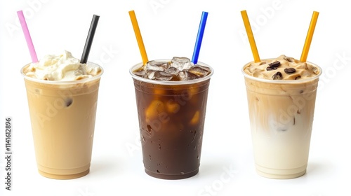 Wallpaper Mural Watercolor of ice coffee in glass,americano coffee,iced cold brew coffee in plastic takeout cup,Ice latte,Drink element,menu Hot and cold coffee beverage,promotion, marketing, banner. Torontodigital.ca