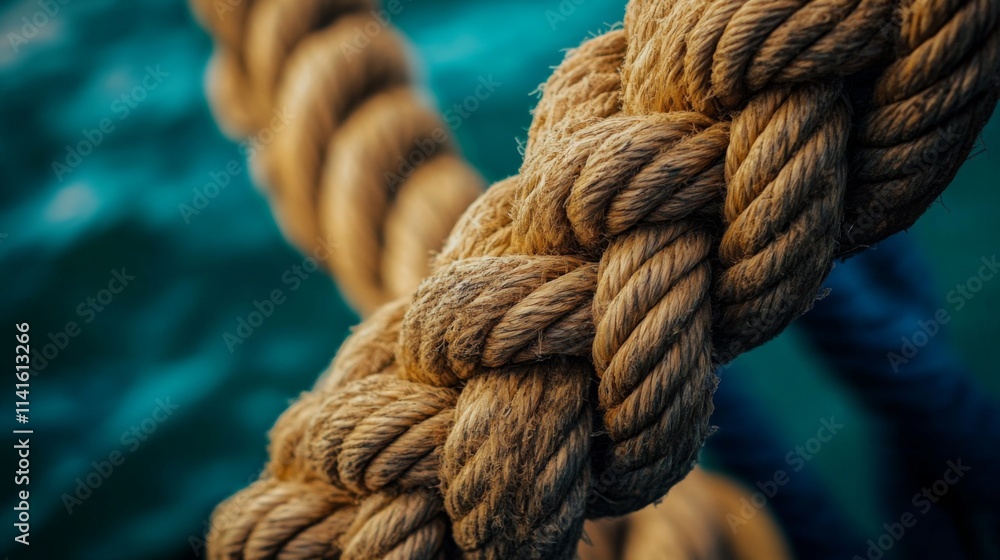 Intricate Rope Knot: A Study in Texture and Strength Intricate Rope Knot: A Study in Texture and Strength