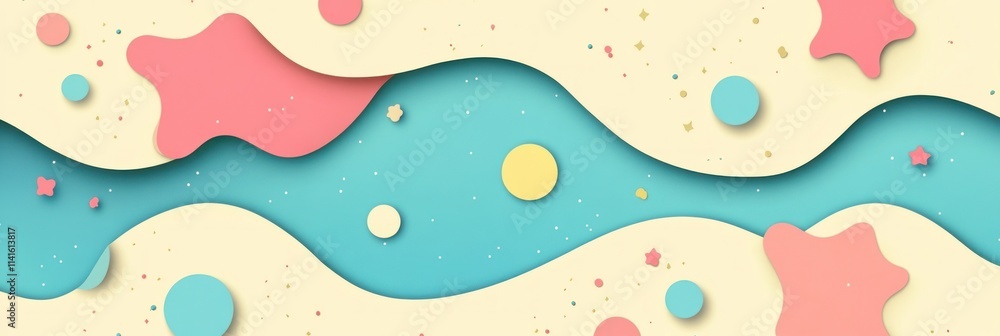 Abstract layered background with shapes and dots. Abstract layered background with shapes and dots.