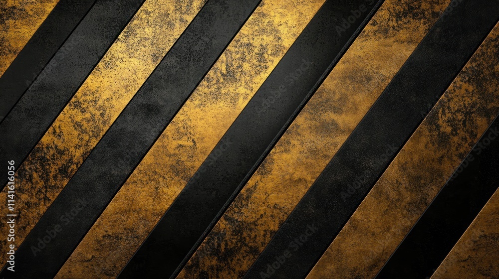 Grunge, distressed diagonal yellow and black striped background. Grunge, distressed diagonal yellow and black striped background.