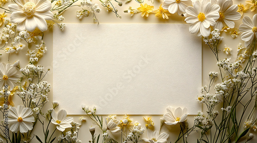 Floral Illustration with Blank Space