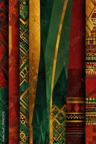 Bold and Vibrant Black History Month Patterns
