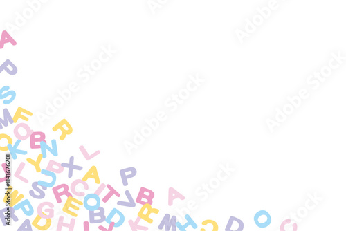 アルファベット　かわいい背景イラスト