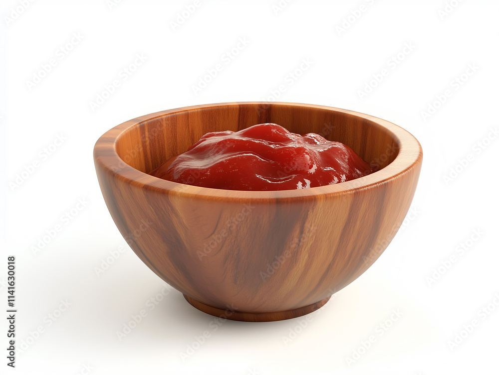 Bowl of tasty tomato sauce isolated on white Bowl of tasty tomato sauce isolated on white