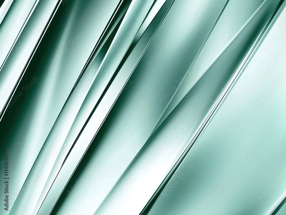 Obraz premium Soft reflective green gradient texture with shimmering light perfect for modern branding and elegant design concepts