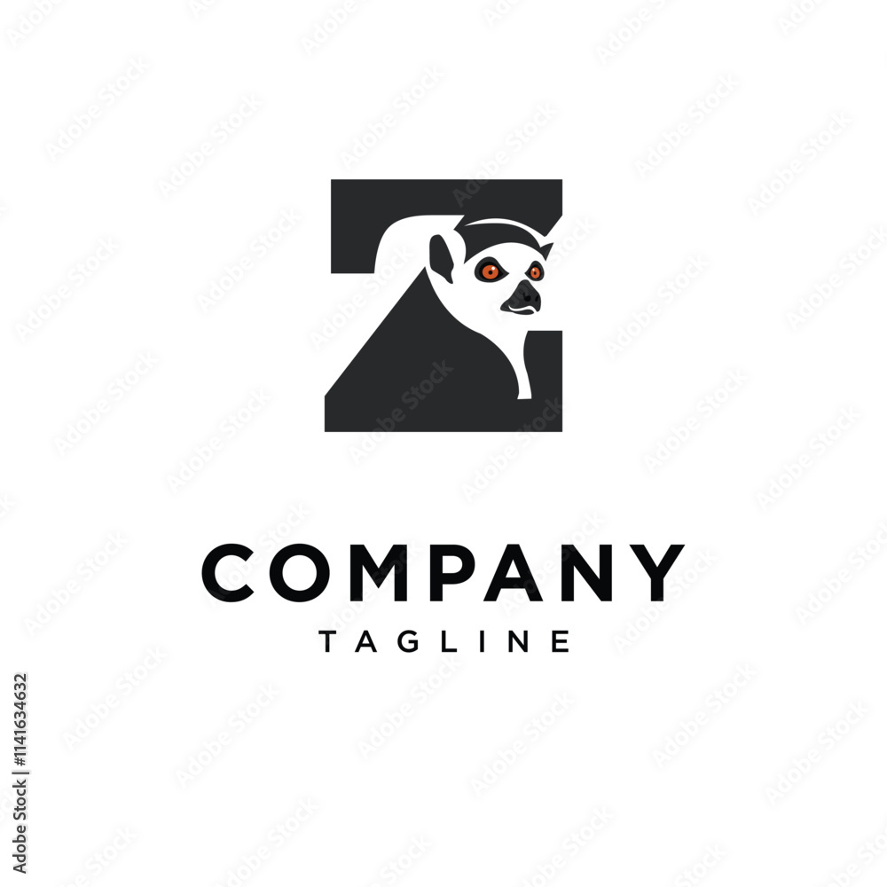 Letter Z Lemur Logo Icon Vector Letter Z Lemur Logo Icon Vector