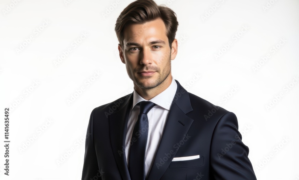 Stylish businessman in tailored suit Stylish businessman in tailored suit