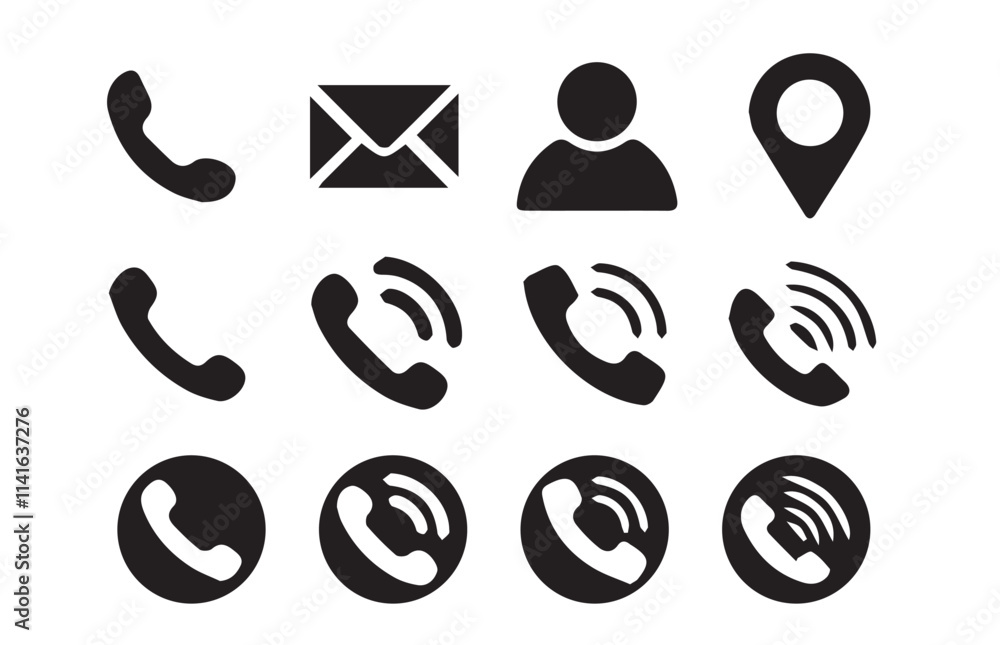 Contact icons connection. Name, phone, mobile, place, location, mail, website and message card sign. eps 10 Contact icons connection. Name, phone, mobile, place, location, mail, website and message card sign. eps 10