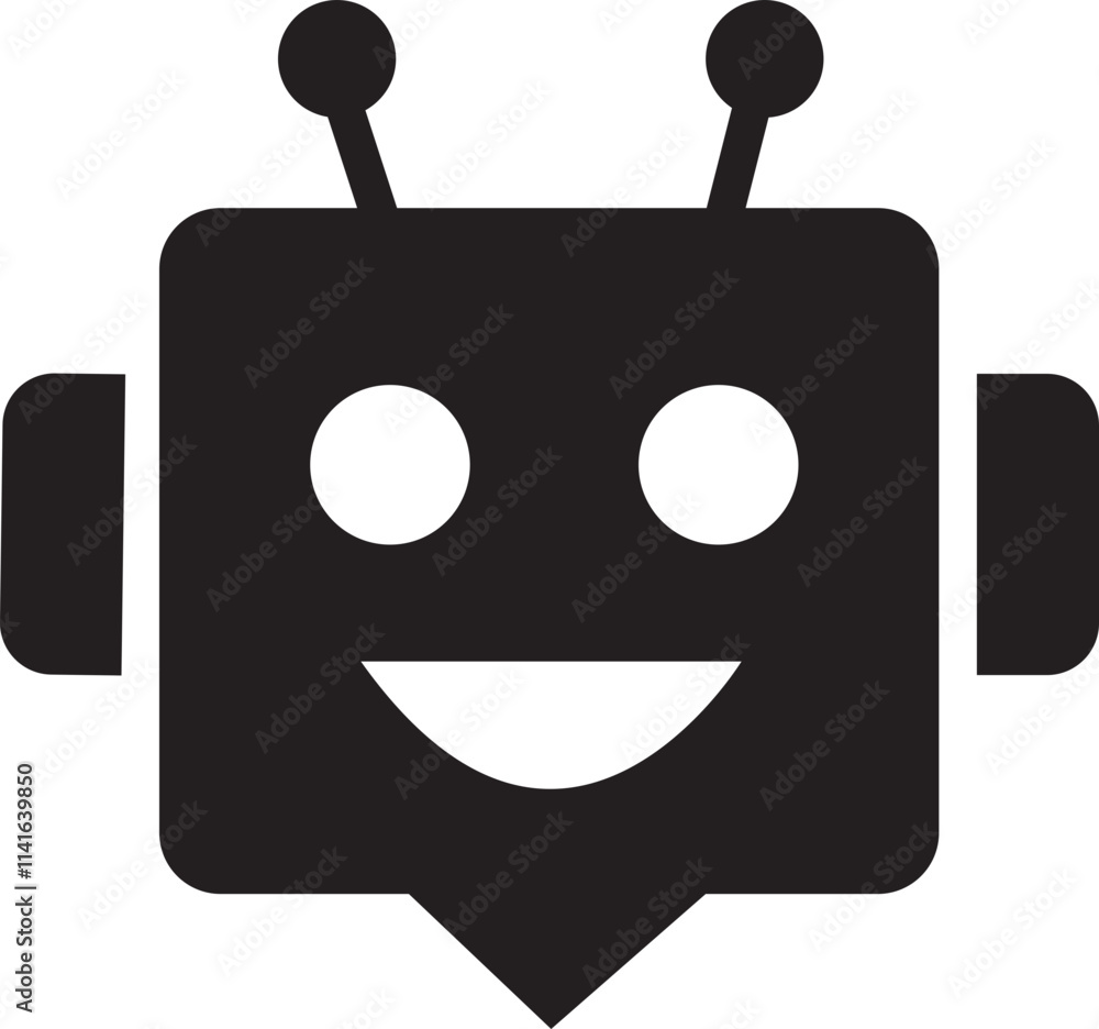 Chatbot icon in flat style. Robot assistant sign. Assistant ai message service. Robot head in speech bubble. Online customer support service bot logo for web design isolated on transparent background. Chatbot icon in flat style. Robot assistant sign. Assistant ai message service. Robot head in speech bubble. Online customer support service bot logo for web design isolated on transparent background.