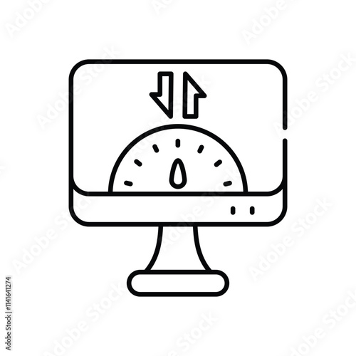 Bandwidth Monitor vector icon