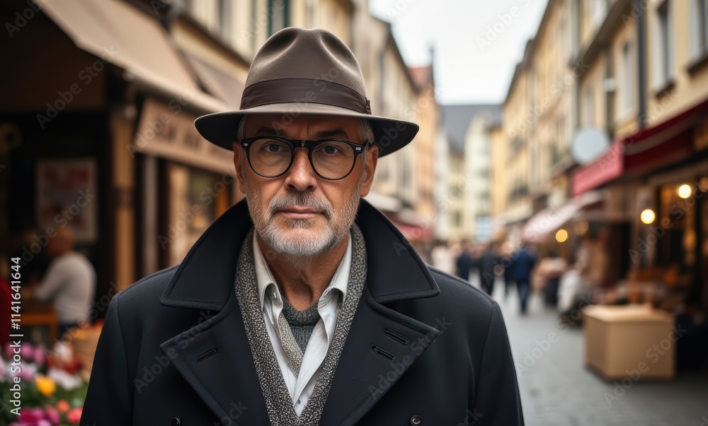 Distinguished older man in a hat Distinguished older man in a hat