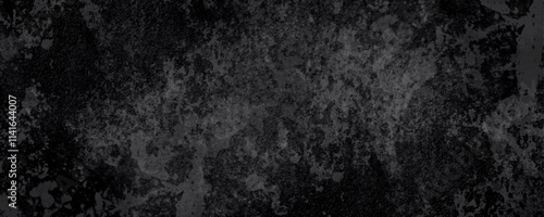 Panorama of Dark grey black slate grunge wall texture, texture of grainy dark concrete wall, black volcanic seamless grunge stone texture, ancient Black marble texture rock.