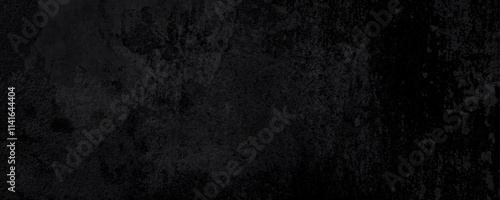 Panorama of Dark grey black slate grunge wall texture, texture of grainy dark concrete wall, black volcanic seamless grunge stone texture, ancient Black marble texture rock.