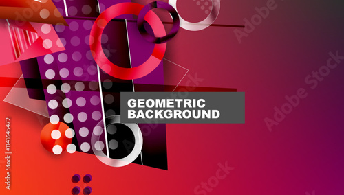 Abstract background geometric design with colorful gradients