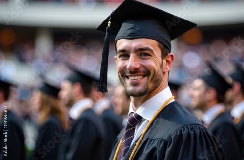 graduate in cap and gown