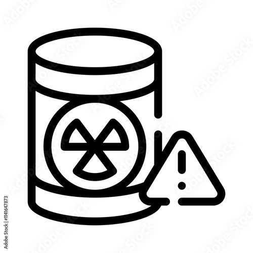 hazardous material line icon