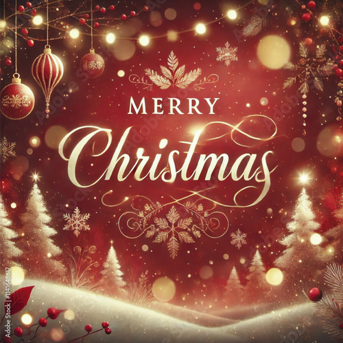 Classic Christmas Decorations with a Lit Fireplace