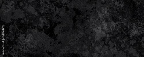 Panorama of Dark grey black slate grunge wall texture, texture of grainy dark concrete wall, black volcanic seamless grunge stone texture, ancient Black marble texture rock.