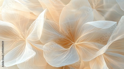 Soft vintage close view of flowers in cream and orange, floral softness and beauty