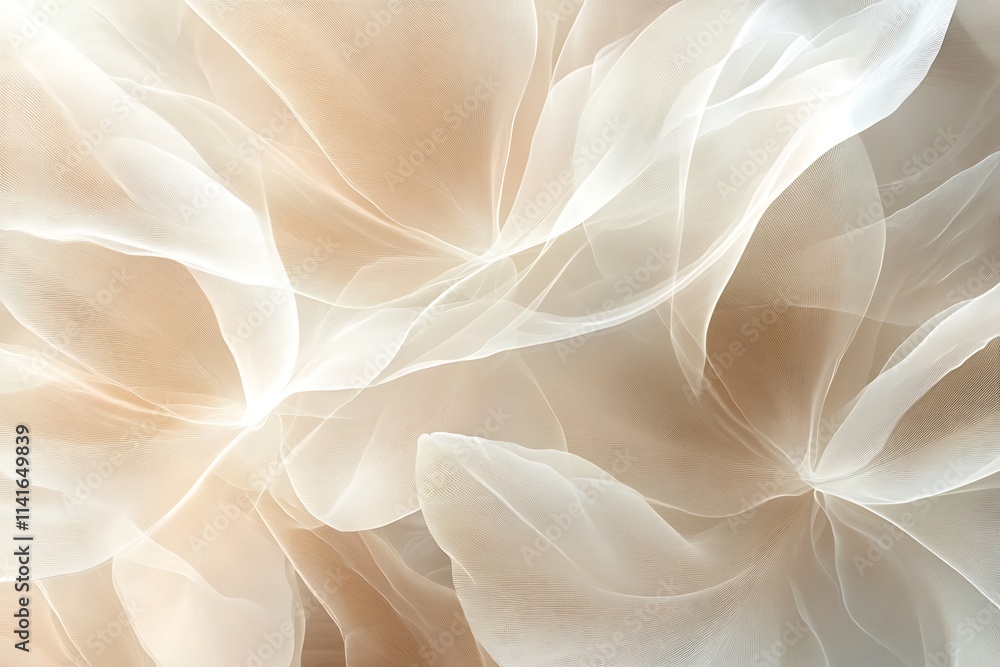 Obraz premium Soft vintage close view of flowers in cream and orange, floral softness and beauty