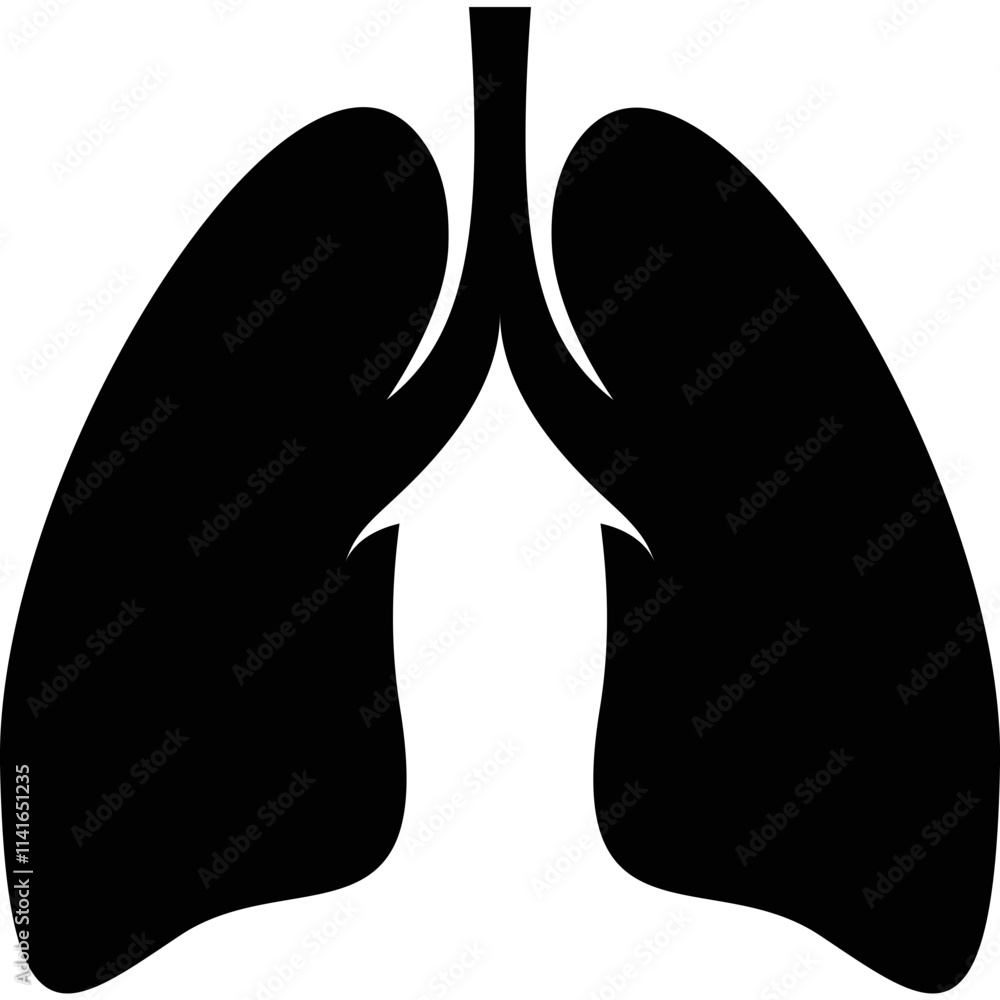 Simple vector icon lungs Simple vector icon lungs